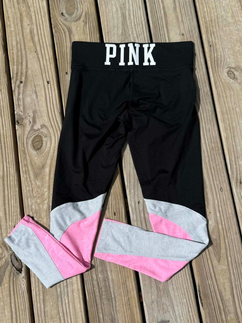 VS PINK Yoga Colorblock Leggings S Athleisure Y2K Clean Girl Fit 3135